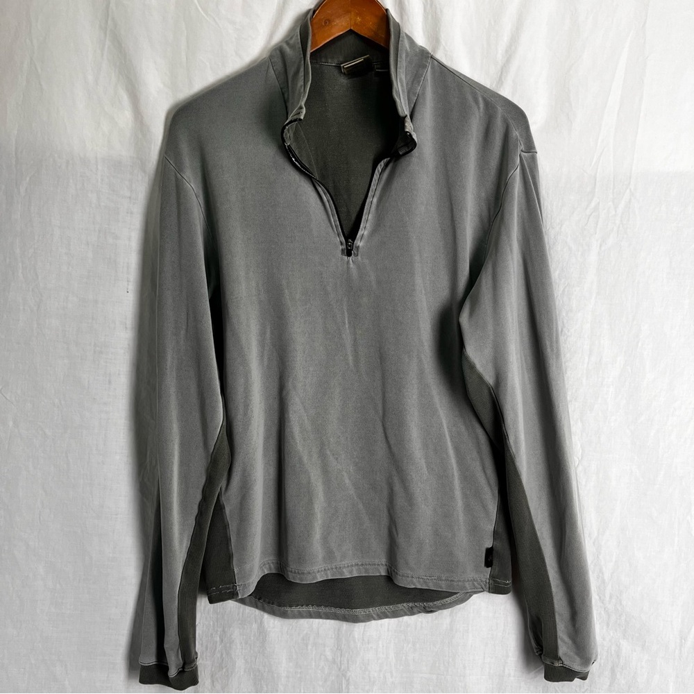 Vintage Gramicci Quarter Zip Pullover Shirt Men Small Gray Long Sleeve 90s Sport